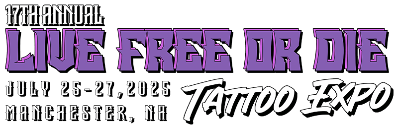 Logo Live Free or Die Tattoo Expo - Spider Bite Body Piercing Manchester NH